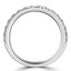 1/2 CTW Round Diamond Semi-Eternity Wedding Band Ring in 14K White Gold (MDR210005)