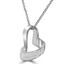 2/5 CTW Round Diamond Heart Pendant Necklace in 14K White Gold (MDR210013)