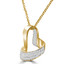 2/5 CTW Round Diamond Heart Pendant Necklace in 14K Yellow Gold (MDR210049)