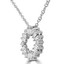 1/4 CTW Baguette Diamond Circle Necklace in 14K White Gold (MDR210051)