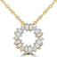 1/4 CTW Baguette Diamond Circle Necklace in 14K Yellow Gold (MDR210052)