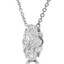 3/8 CTW Round Diamond Floral Necklace in 14K White Gold (MDR210054)