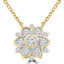 3/8 CTW Round Diamond Floral Necklace in 14K Yellow Gold (MDR210055)