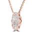 3/8 CTW Round Diamond Floral Necklace in 14K Rose Gold (MDR210056)