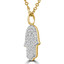 1/5 CTW Round Diamond Hamsa Pendant Necklace in 14K Yellow Gold (MDR210058)