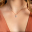 1/5 CTW Round Diamond Hamsa Pendant Necklace in 14K Rose Gold (MDR210059)