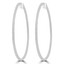 1 3/4 CTW Round Diamond 1 3/4 inch Inside Outside Hoop Earrings in 14K White Gold (MDR210071)