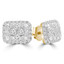 4/5 CTW Round Diamond Cluster Halo Stud Earrings in 14K Yellow Gold (MDR210074)