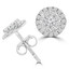 3/5 CTW Round Diamond Cluster Halo Stud Earrings in 14K White Gold (MDR210077)
