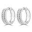 2/3 CTW Round Diamond Three-row Huggie Earrings in 14K White Gold (MDR210079)