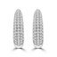 9/10 CTW Round Diamond Five-row Huggie Earrings in 14K White Gold (MDR210080)