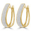 5/8 CTW Round Diamond Three-row Drop/Dangle Earrings in 14K Yellow Gold (MDR210082)