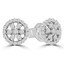 1/4 CTW Round Diamond Floral Stud Earrings in 14K White Gold (MDR210083)