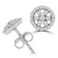 1/4 CTW Round Diamond Floral Stud Earrings in 14K White Gold (MDR210083)