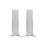 1 1/10 CTW Round Diamond 2/3 inch Three-row Inside Outside Hoop Earrings in 14K White Gold (MDR210085)
