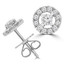 1/4 CTW Round Diamond Halo Stud Earrings in 14K White Gold (MDR210094)