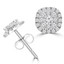 3/5 CTW Round Diamond Cluster Double Halo Stud Earrings in 14K White Gold (MDR210099)