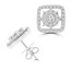 4/5 CTW Round Diamond Cluster Double Halo Stud Earrings in 14K White Gold (MDR210106)