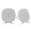 3/5 CTW Round Diamond Cluster  Stud Earrings in 14K White Gold (MDR210110)