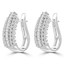1 3/5 CTW Baguette Diamond Five-row Drop/Dangle Earrings in 14K White Gold (MDR210113)
