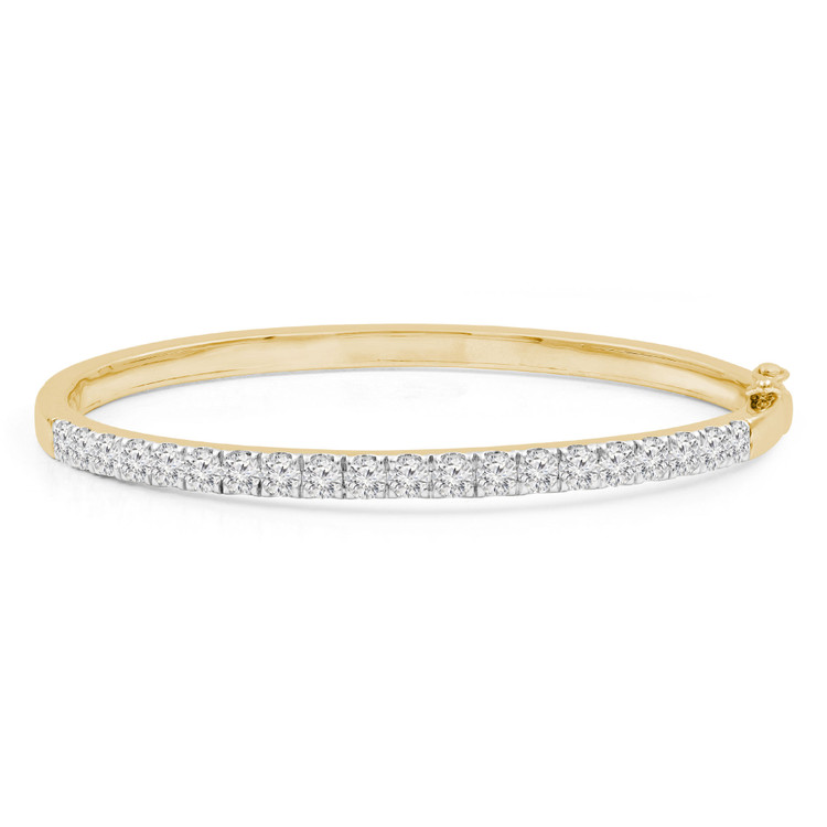 2 4/5 CTW Round Diamond Bangle Bracelet in 14K Yellow Gold (MDR210120)
