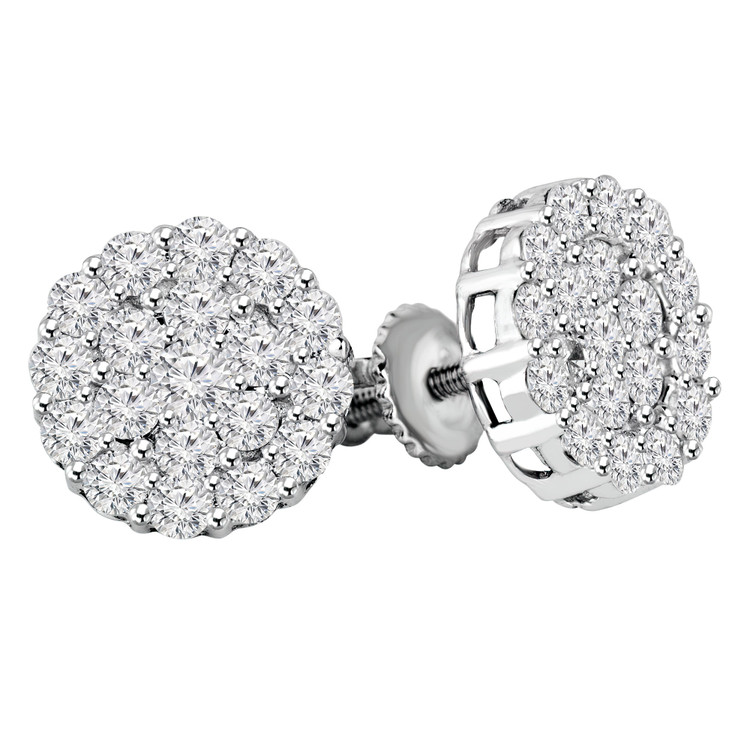 Diamond Cluster Stud Earrings | Majesty Diamonds