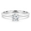 3/8 CT Round Diamond 4-Prong Solitaire Engagement Ring in 14K White Gold (MD210099)