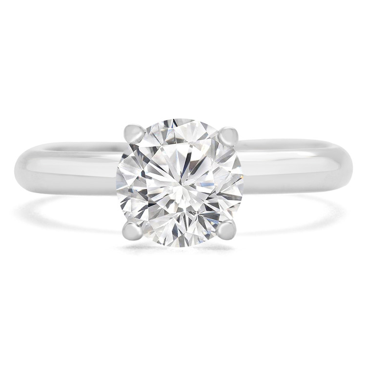 1 CT Round Diamond 4-Prong Solitaire Engagement Ring in 14K White Gold (MD210101)