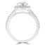 1 CTW Round Diamond 4-Prong Halo Engagement Ring in 14K White Gold (MD210120)