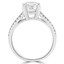 5/8 CTW Princess Diamond Two-row Split-Shank Solitaire with Accents Engagement Ring in 14K White Gold (MD210140)