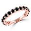 1 4/5 CTW Round Black Diamond 3/4 Way Semi-Eternity Anniversary Wedding Band Ring in 14K Rose Gold (MD210149)