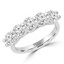 2 CTW Round Diamond Five-Stone Anniversary Wedding Band Ring in 14K White Gold (MD210154)