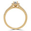 2/3 CTW Round Diamond Split Shank Cushion Halo Engagement Ring in 14K Yellow Gold With accents (MD210174)