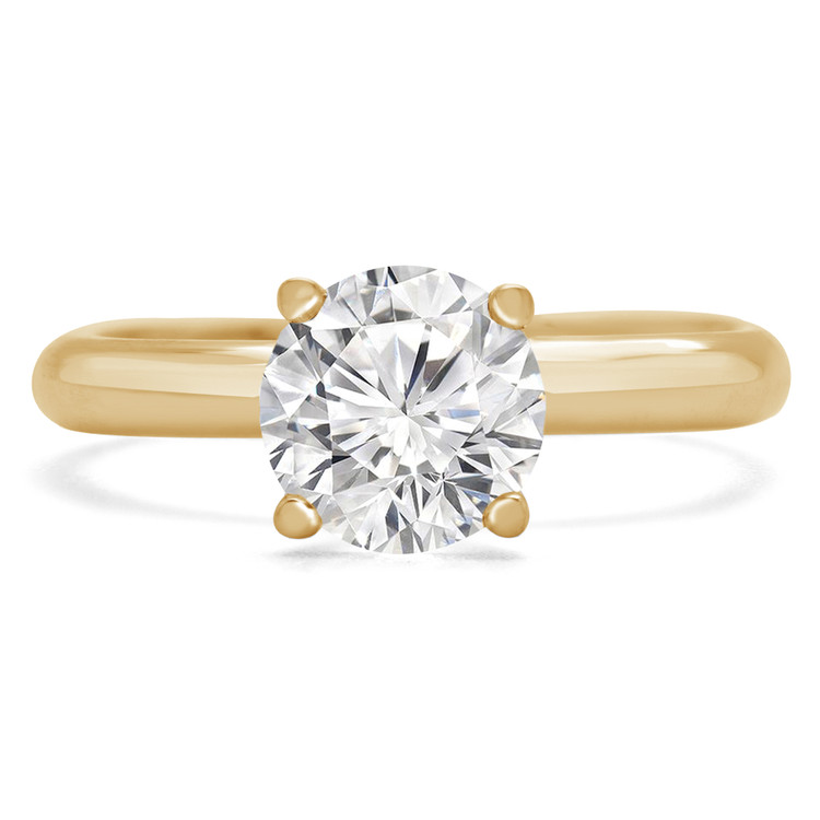 1 1/10 CT Round Diamond Solitaire Engagement Ring in 14K Yellow Gold (MD210183)