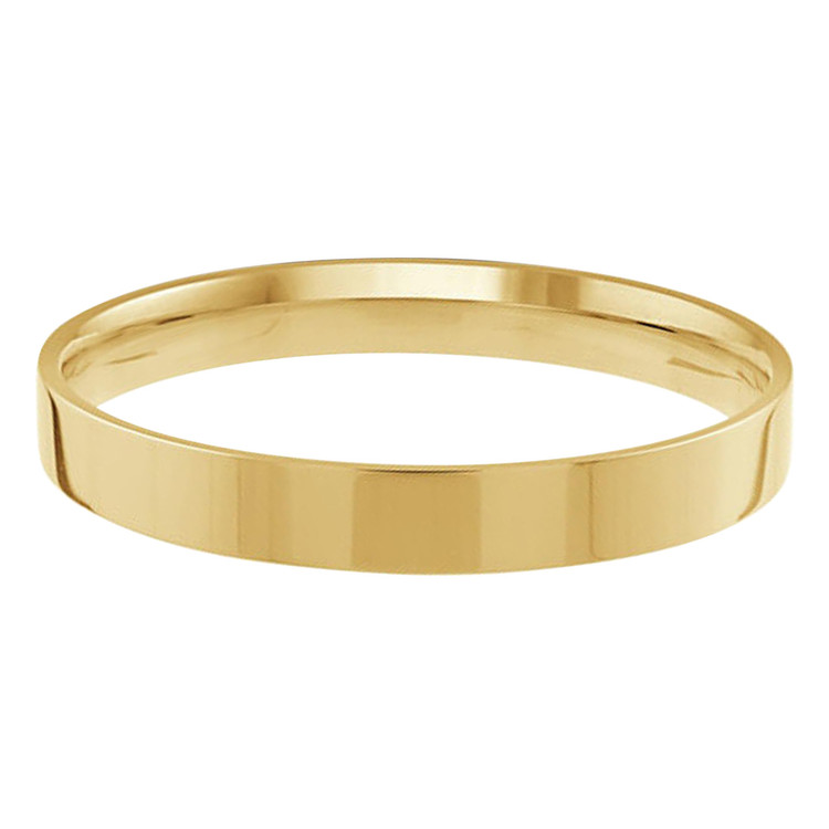 2 MM Flat Classic Mens Wedding Band Ring in 10K Yellow Gold Sizable - 11-13 (MD210197)