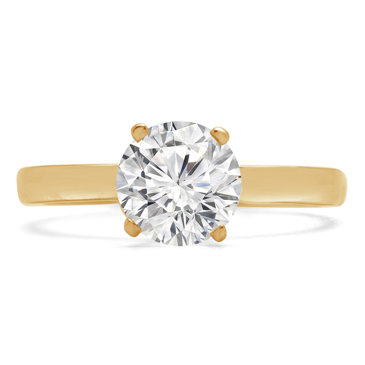 1 1/10 CT Round Diamond Solitaire Engagement Ring in 14K Yellow Gold (MD210199)
