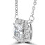 1 1/5 CTW Cushion Diamond Cushion Halo Necklace in 14K White Gold (MD210217)