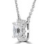 1 1/5 CTW Princess Diamond Cushion Halo Necklace in 14K White Gold (MD210218)