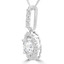 1 2/5 CTW Round Diamond Halo Pendant Necklace in 14K White Gold (MD210222)