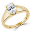 1 1/10 CT Oval Diamond Solitaire Engagement Ring in 14K Yellow Gold (MD210237)