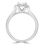 1 1/4 CTW Oval Diamond Oval Halo Engagement Ring in 14K White Gold (MD210239)