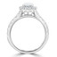 1 2/3 CTW Oval Diamond Oval Halo Engagement Ring in 14K White Gold With accents (MD210240)