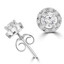 1/3 CTW Round Diamond Halo Stud Earrings in 14K White Gold (MD210253)