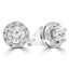 1/3 CTW Round Diamond Halo Stud Earrings in 14K White Gold (MD210258)