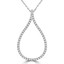 1/2 CTW Round Diamond Infinity Pendant Necklace in 14K White Gold (MD210265)