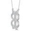 1/2 CTW Round Diamond Four-heart Clover Necklace in 14K White Gold (MD210274)