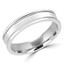 Classic Mens Wedding Band Ring in 14K White Gold (MD120324)
