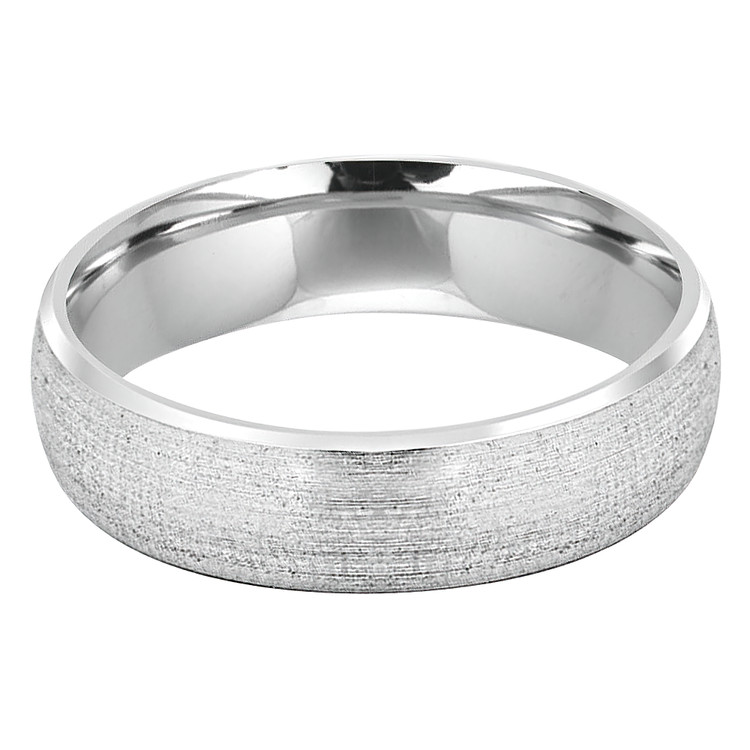 Classic Mens Wedding Band Ring in 14K White Gold (MD120662)