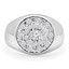 3/5 CTW Round Diamond Cluster Cocktail Ring in 10K White Gold (MD150202)
