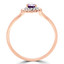 3/8 CTW Pear Purple Amethyst Cocktail Engagement Ring in 10K Rose Gold (MD160099)